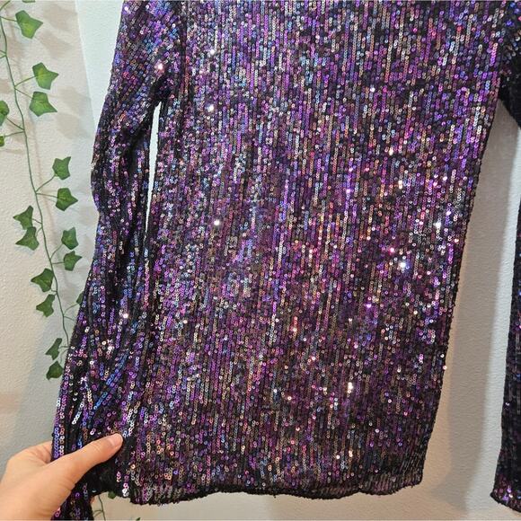Free People NEW Gold Rush Long Sleeve Lavender Combo Small - Picture 5 of 13